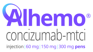 Logo for Alhemo® (concizumab-mtci) injection 60 mg, 150 mg, or 300 mg