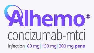 Logo for Alhemo® (concizumab-mtci) injection 60 mg, 150 mg, or 300 mg
