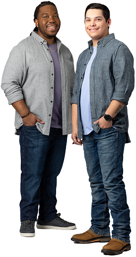 Royal and Jericho standing next to each other